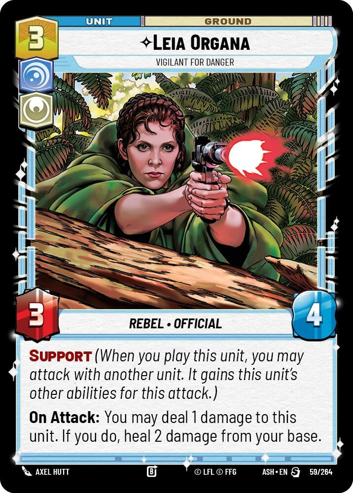 Image for Leia Organa - Vigilant for Danger (59/264) [Ashes of the Empire] {ASH} - Star Wars: Unlimited