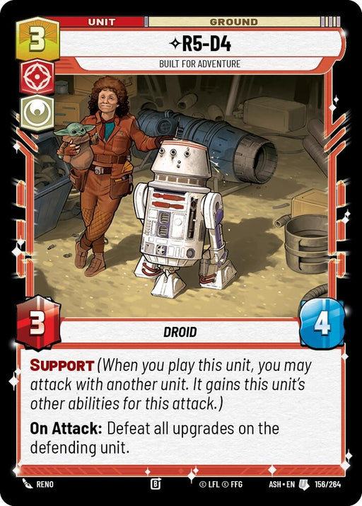 Image for R5-D4 - Built for Adventure (156/264) [Ashes of the Empire] {ASH} - Star Wars: Unlimited