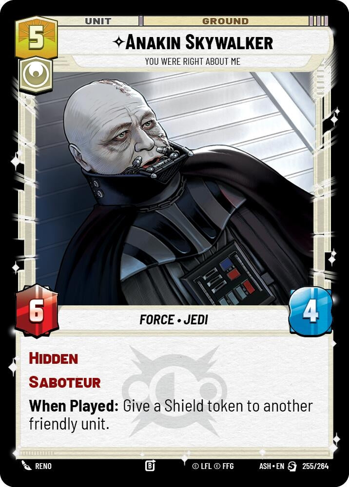Image for Anakin Skywalker - You Were Right About Me (255/264) [Ashes of the Empire] {ASH} - Star Wars: Unlimited