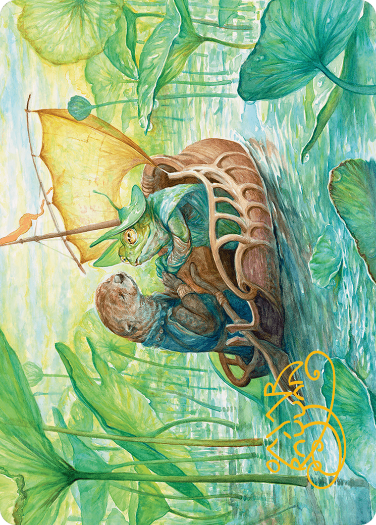 Run Away Together Art Card (Gold-Stamped Signature) (11) [Art Series: Bloomburrow]