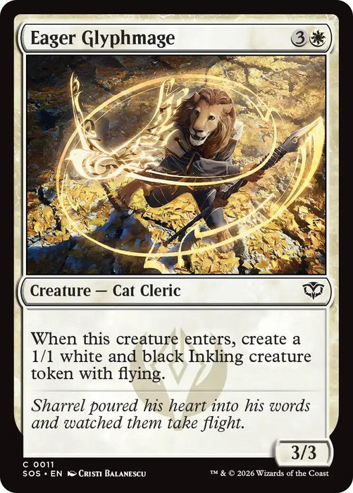 Image for Eager Glyphmage (11) [Secrets of Strixhaven] - Magic: The Gathering