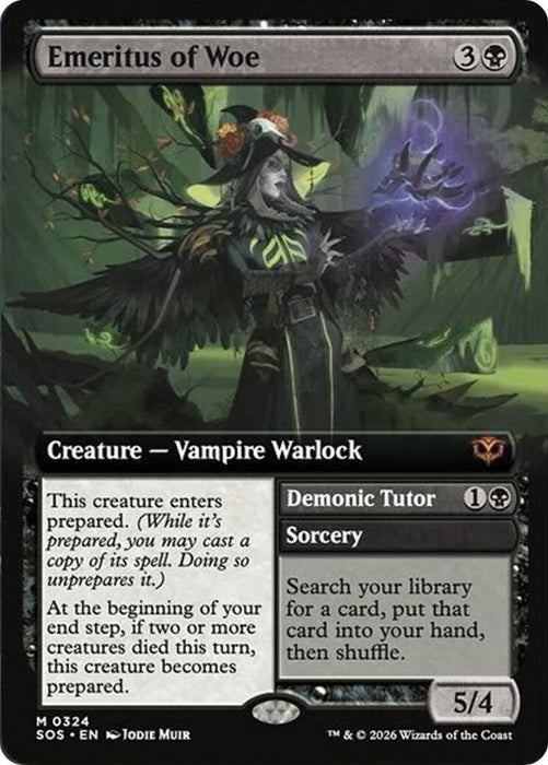 Image for Emeritus of Woe (Extended Art) (324) [Secrets of Strixhaven] - Magic: The Gathering