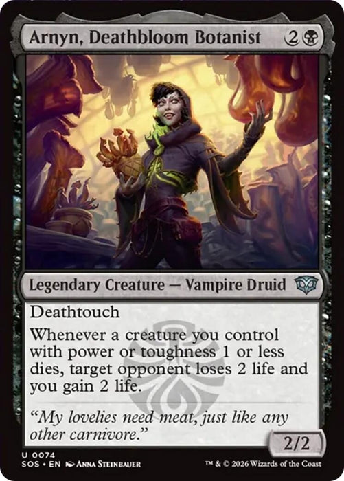 Image for Arnyn, Deathbloom Botanist (74) [Secrets of Strixhaven] - Magic: The Gathering