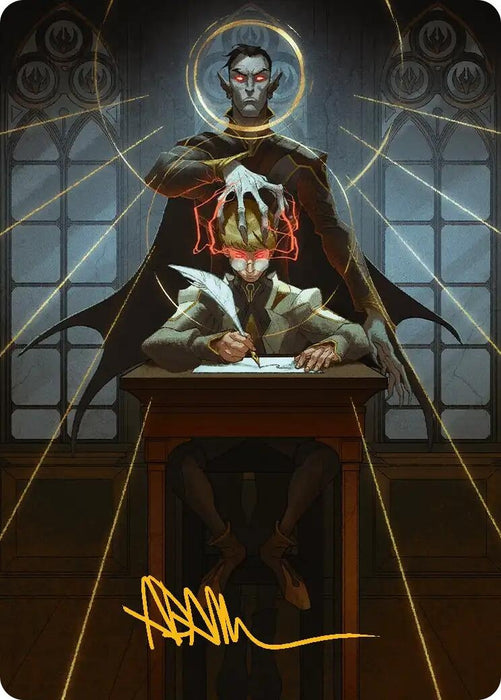 Image for Vampiric Tutor Art Card (Gold-Stamped Signature) (45) [Secrets of Strixhaven] - Magic: The Gathering