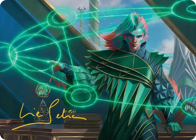 Image for Nev, the Practical Dean Art Card (Gold-Stamped Signature) (37) [Secrets of Strixhaven] - Magic: The Gathering