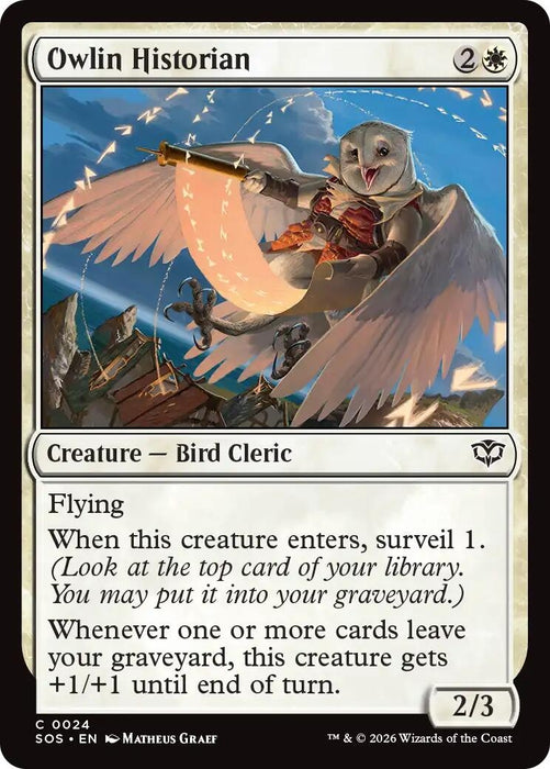 Image for Owlin Historian (24) [Secrets of Strixhaven] - Magic: The Gathering