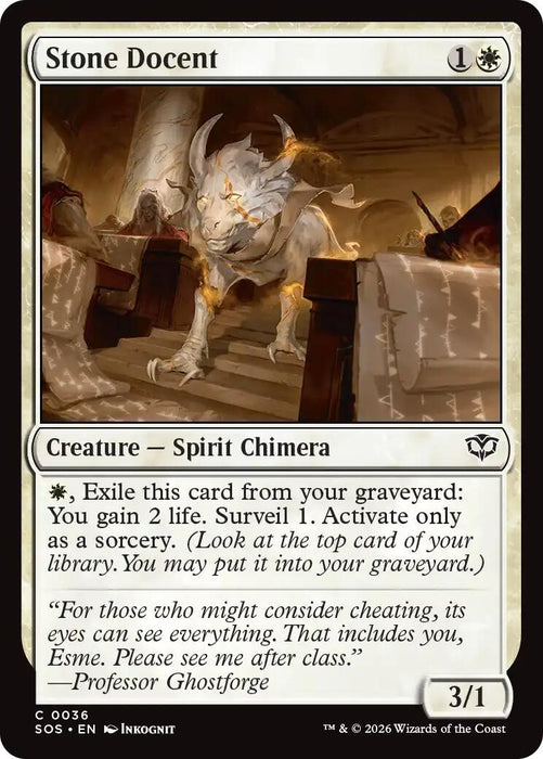 Image for Stone Docent (36) [Secrets of Strixhaven] - Magic: The Gathering