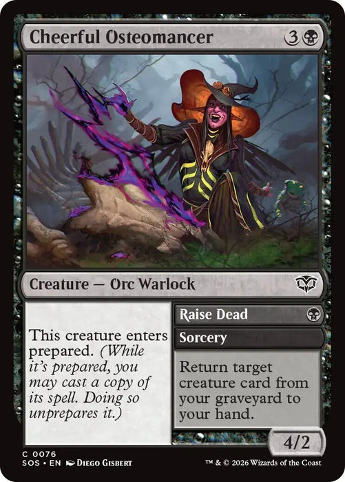 Image for Cheerful Osteomancer (76) [Secrets of Strixhaven] - Magic: The Gathering
