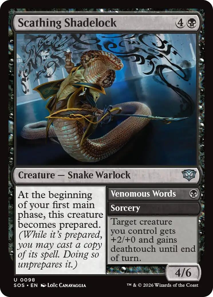 Image for Scathing Shadelock (98) [Secrets of Strixhaven] - Magic: The Gathering