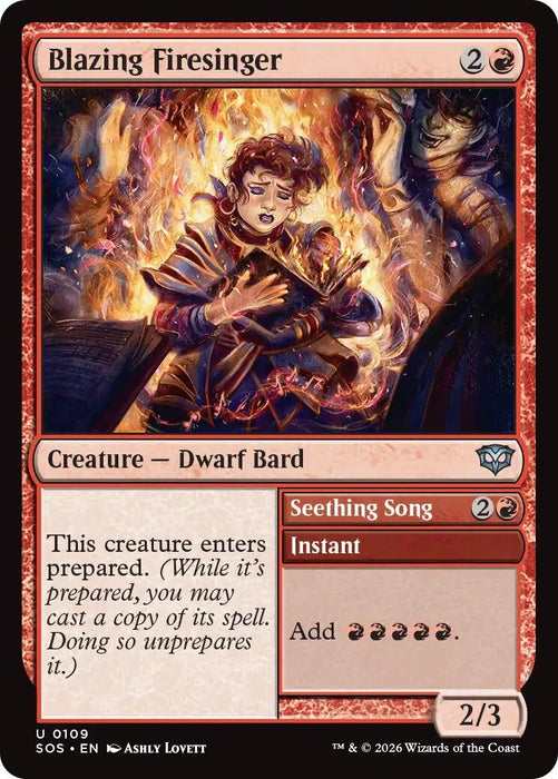 Image for Blazing Firesinger (109) [Secrets of Strixhaven] - Magic: The Gathering