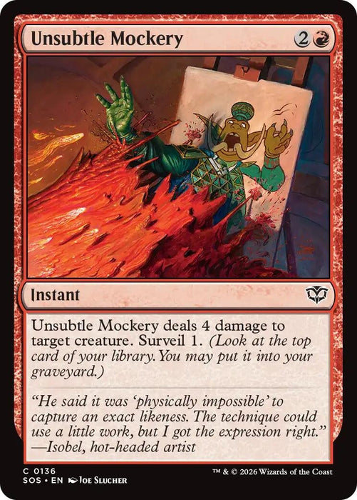 Image for Unsubtle Mockery (136) [Secrets of Strixhaven] - Magic: The Gathering