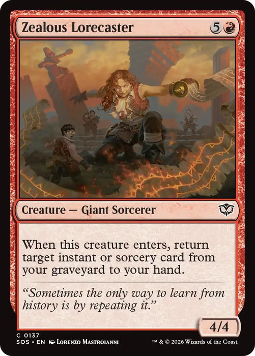 Image for Zealous Lorecaster (137) [Secrets of Strixhaven] - Magic: The Gathering