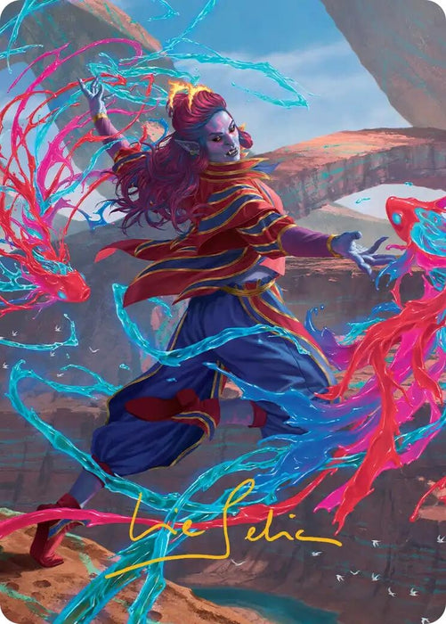 Image for Rootha, Mastering the Moment Art Card (Gold-Stamped Signature) (34) [Secrets of Strixhaven] - Magic: The Gathering