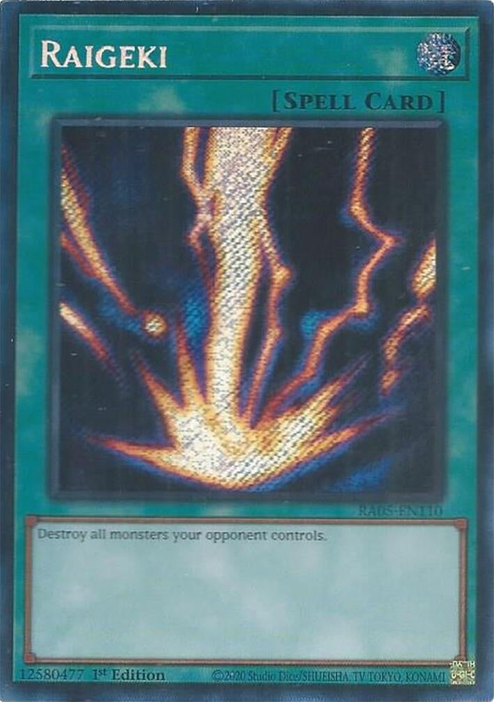 Image for Raigeki (Secret Rare) (RA05-EN110) [Rarity Collection 5] - YuGiOh