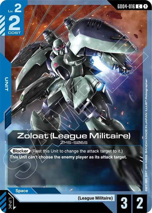 Image for Zoloat (League Militaire) (GD04-016) [Phantom Aria] - Gundam Card Game