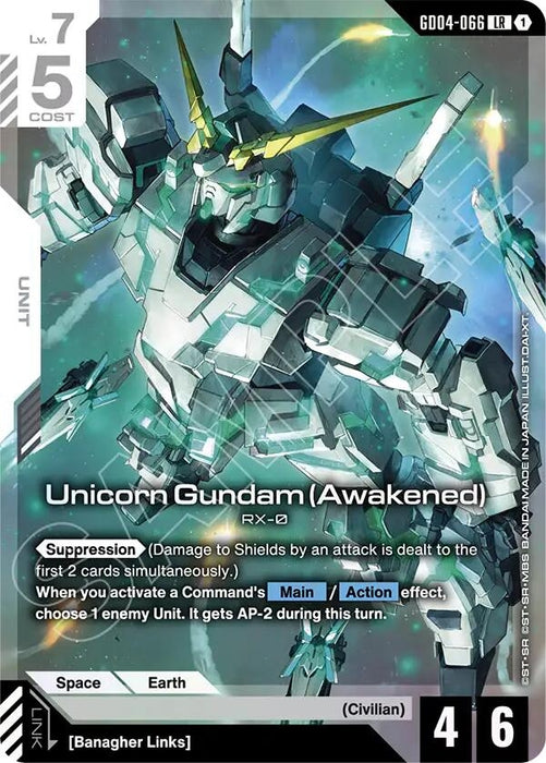 Image for Unicorn Gundam (Awakened) (GD04-066) [Phantom Aria] - Gundam Card Game