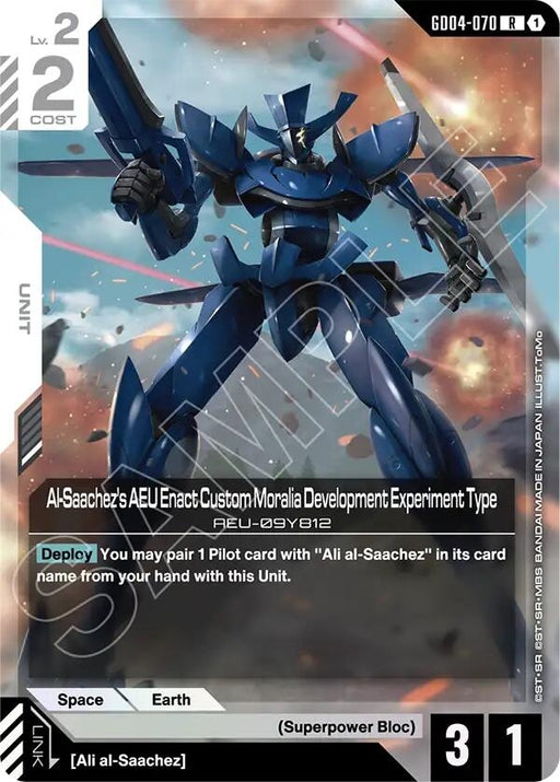 Image for Al-Saachez's AEU Enact Custom Moralia Development Experiment Type (GD04-070) [Phantom Aria] - Gundam Card Game