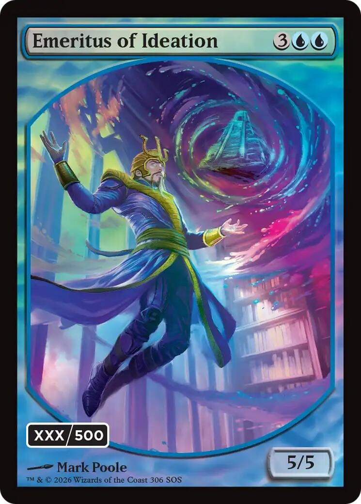 Image for Emeritus of Ideation (Retro Frame) (Serial Numbered) (Double Rainbow Foil) (306) [Secrets of Strixhaven] - Magic: The Gathering