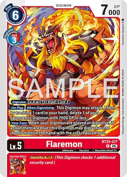 Image for Flaremon (BT25-017 R) [Dual Revolution] - Digimon Card Game