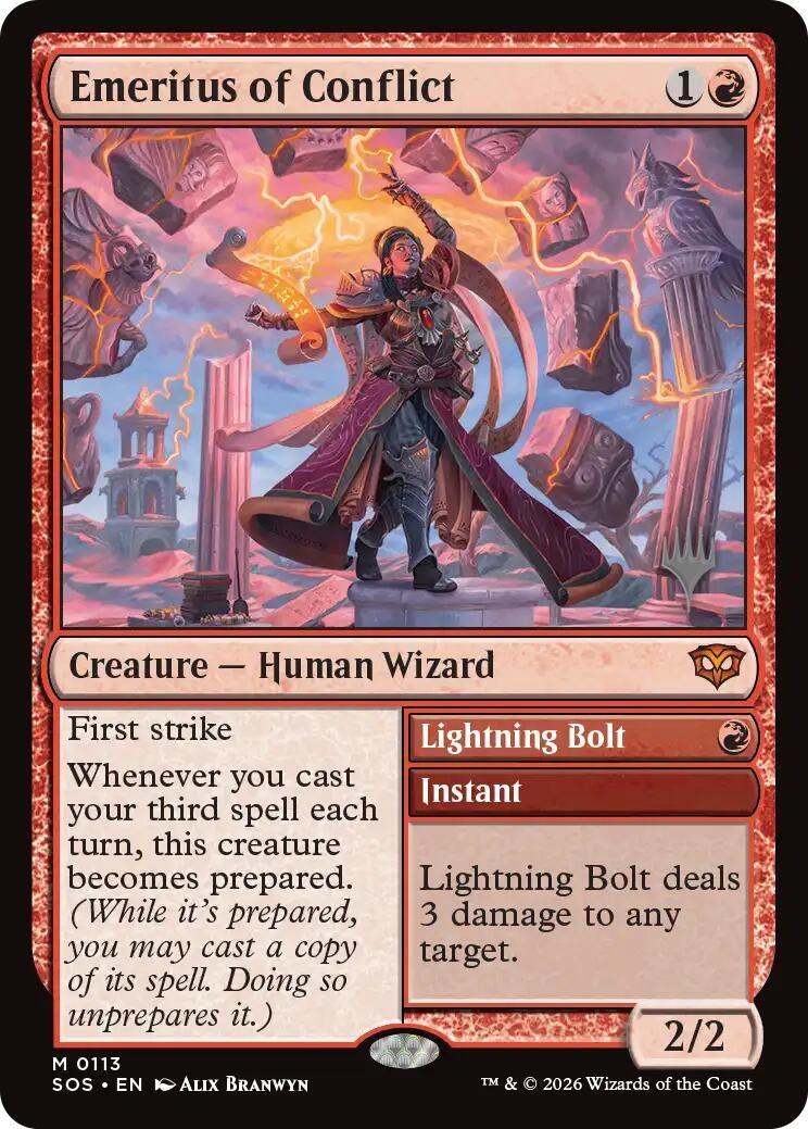 Image for Emeritus of Conflict (113) [Secrets of Strixhaven] - Magic: The Gathering