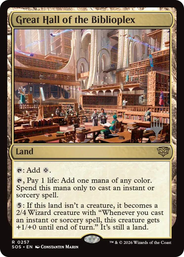 Image for Great Hall of the Biblioplex (257) [Secrets of Strixhaven] - Magic: The Gathering