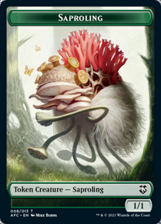 Angel // Saproling Double-Sided Token (1 // 8) [Commander: Adventures in the Forgotten Realms]