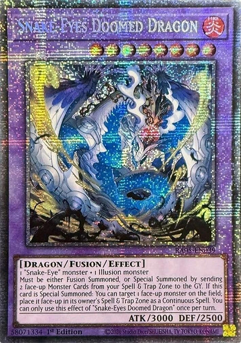 Image for Snake-Eyes Doomed Dragon (Starlight Rare) (RA05-EN039) [Rarity Collection 5] - YuGiOh
