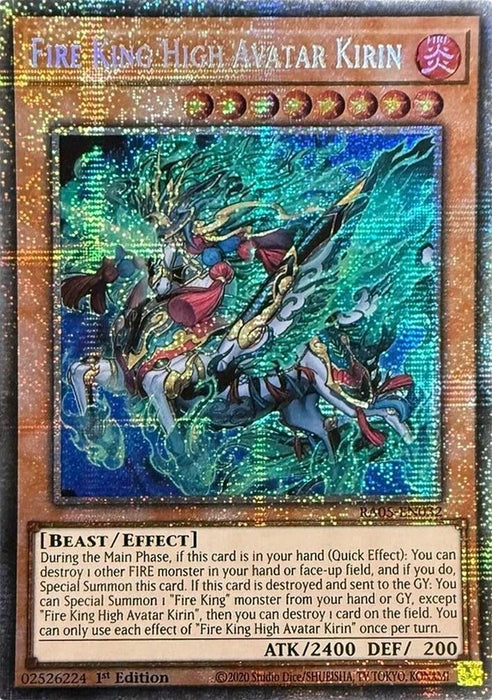 Image for Fire King High Avatar Kirin (Starlight Rare) (RA05-EN032) [Rarity Collection 5] - YuGiOh