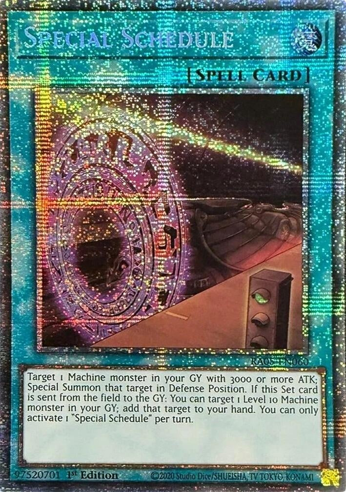 Image for Special Schedule (Starlight Rare) (RA05-EN060) [Rarity Collection 5] - YuGiOh