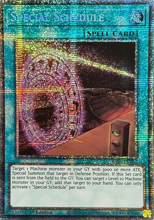Image for Special Schedule (Starlight Rare) (RA05-EN060) [Rarity Collection 5] - YuGiOh