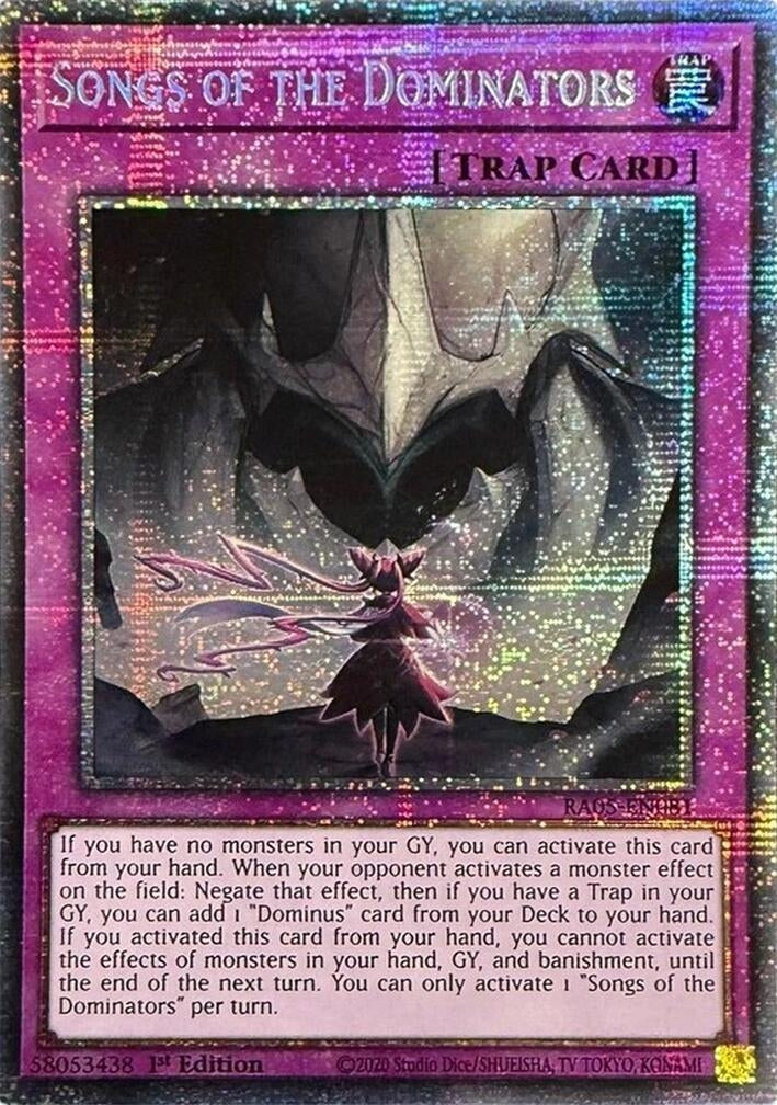 Image for Songs of the Dominators (Starlight Rare) (RA05-EN081) [Rarity Collection 5] - YuGiOh