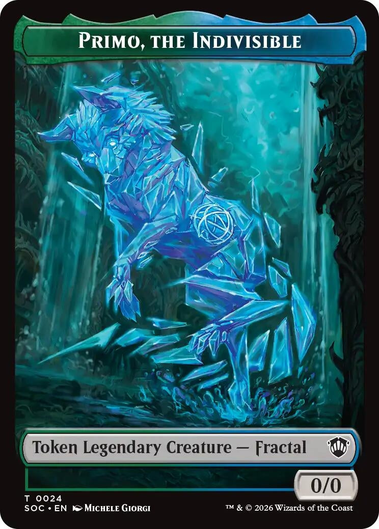 Image for Primo, The Indivisble // Treasure Double-Sided Token (24 // 12) [Secrets of Strixhaven] - Magic: The Gathering