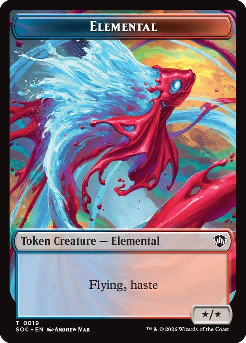 Image for Elemental (0019) // Copy Double-Sided Token (19 // 1) [Secrets of Strixhaven] - Magic: The Gathering
