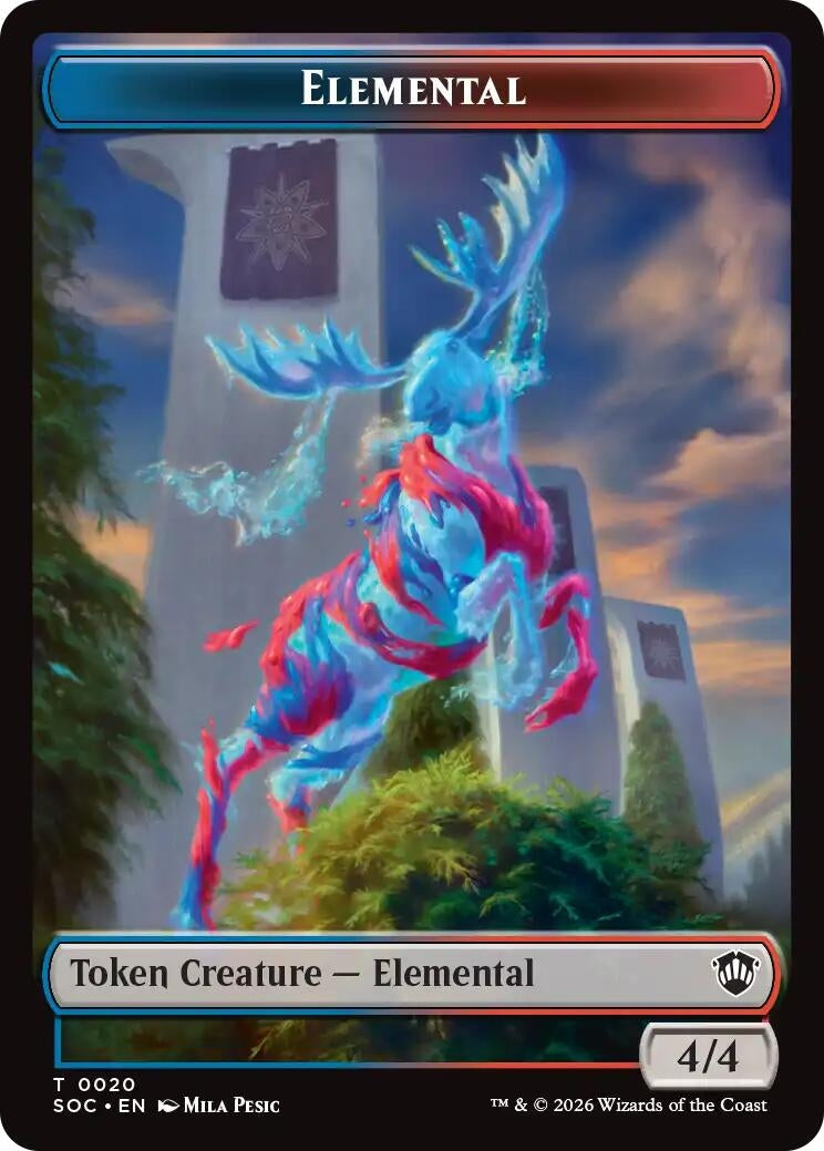 Image for Elemental (0020) // Manifest Double-Sided Token (20 // 30) [Secrets of Strixhaven] - Magic: The Gathering