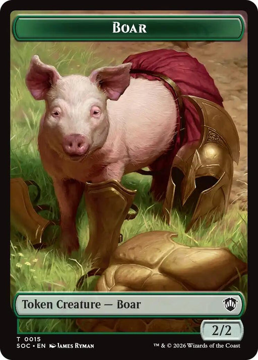 Image for Boar // Fractal (0005) Double-Sided Token (15 // 5) [Secrets of Strixhaven] - Magic: The Gathering