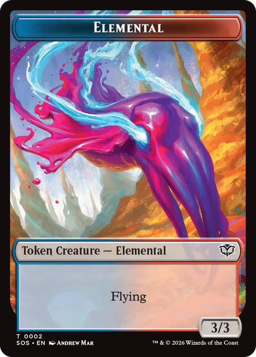 Image for Elemental (0002) // Treasure Double-Sided Token (2 // 12) [Secrets of Strixhaven] - Magic: The Gathering
