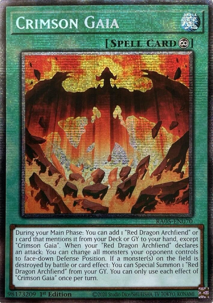 Image for Crimson Gaia (Starlight Rare) (RA05-EN070) [Rarity Collection 5] - YuGiOh