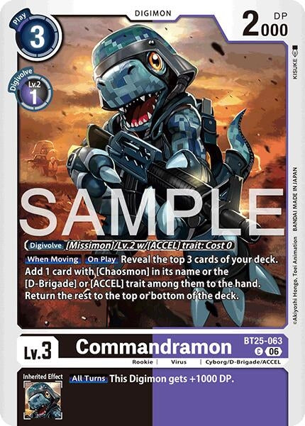 Image for Commandramon (BT25-063 C) [Dual Revolution] - Digimon Card Game