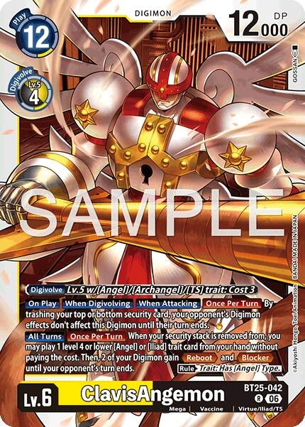 Image for ClavisAngemon (BT25-042 R) [Dual Revolution] - Digimon Card Game