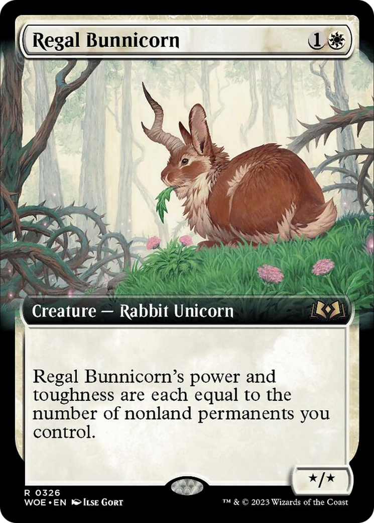 Regal Bunnicorn (Extended Art) (326) [Wilds of Eldraine]