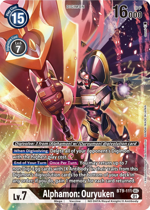 Alphamon: Ouryuken [BT9-111] (Alternate Art) [X Record]