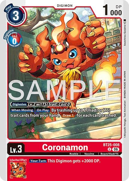 Image for Coronamon (BT25-008 U) [Dual Revolution] - Digimon Card Game