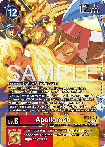 Image for Apollomon (Alternate Art) (BT25-018 SR) [Dual Revolution] - Digimon Card Game