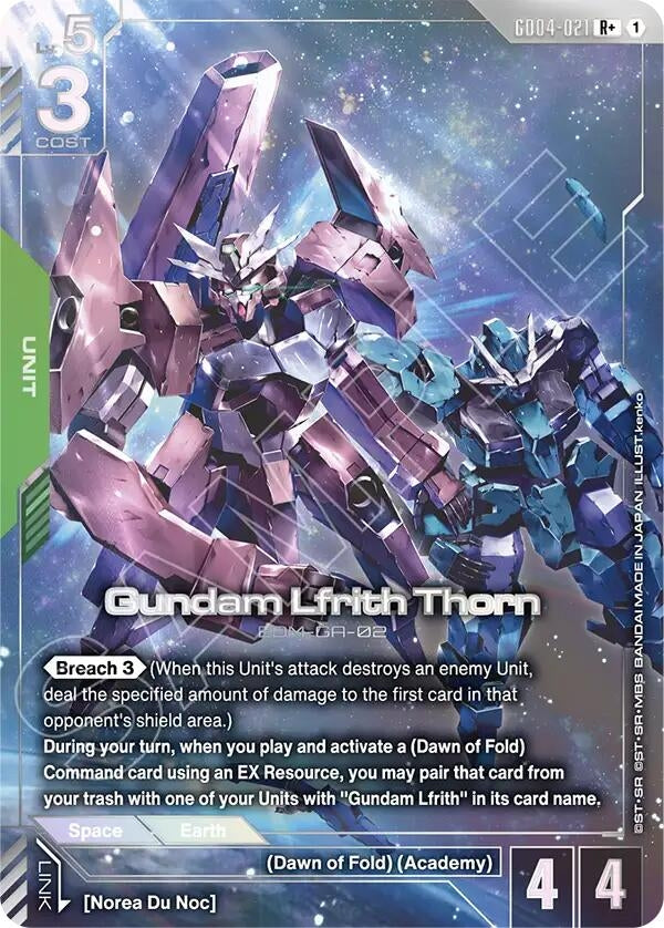 Image for Gundam Lfrith Thorn (R+) (GD04-021) [Phantom Aria] - Gundam Card Game
