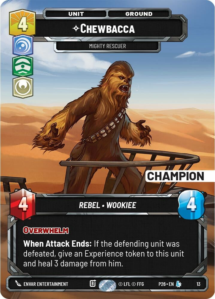 Image for Chewbacca - Mighty Rescuer (Champion) (13) [Organized Play Promos] {OPP} - Star Wars: Unlimited