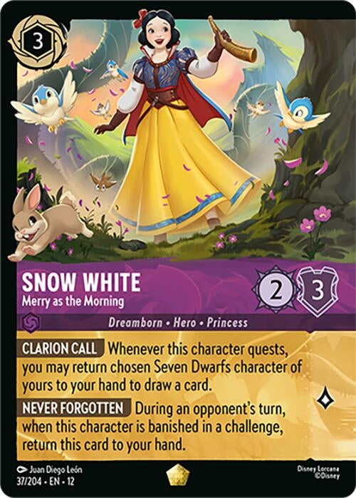 Image for Snow White - Merry as the Morning (Foil) (37/204) [Wilds Unknown] - Disney Lorcana