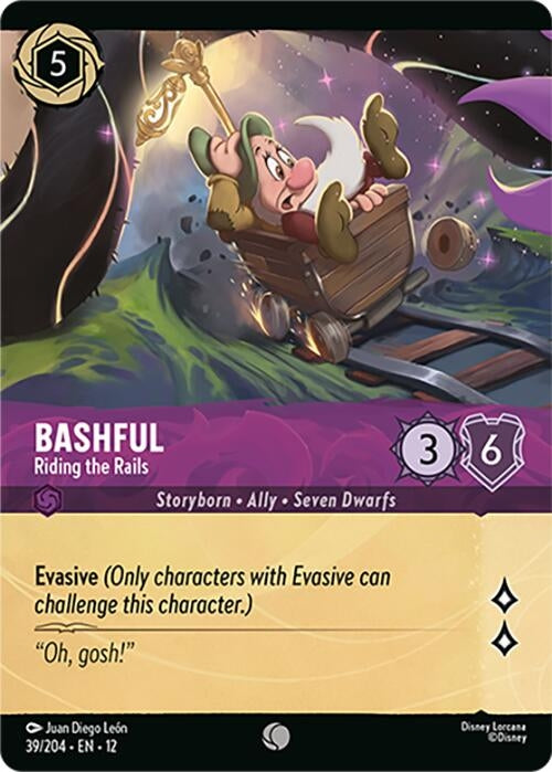 Image for Bashful - Riding the Rails (Foil) (39/204) [Wilds Unknown] - Disney Lorcana