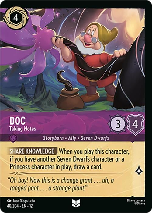 Image for Doc - Taking Notes (Foil) (40/204) [Wilds Unknown] - Disney Lorcana