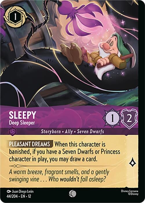 Image for Sleepy - Deep Sleeper (Foil) (44/204) [Wilds Unknown] - Disney Lorcana