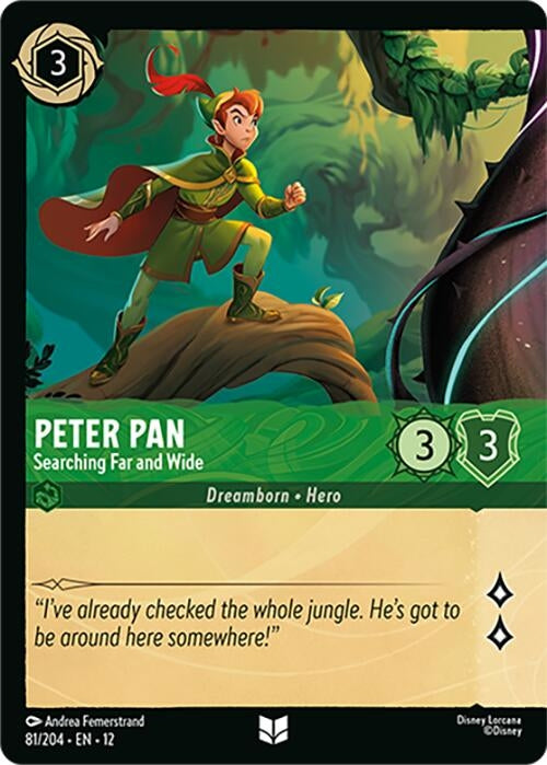 Image for Peter Pan - Searching Far and Wide (Foil) (81/204) [Wilds Unknown] - Disney Lorcana